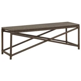Banco de jardín de ratán sintético marrón 120 cm de vidaXL, Bancos de jardín - Ref: Foro24-46212, Precio: 67,64 €, Descuento: %