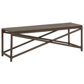 Banco de jardín de ratán sintético marrón 120 cm de vidaXL, Bancos de jardín - Ref: Foro24-46212, Precio: 68,56 €, Descuento: %