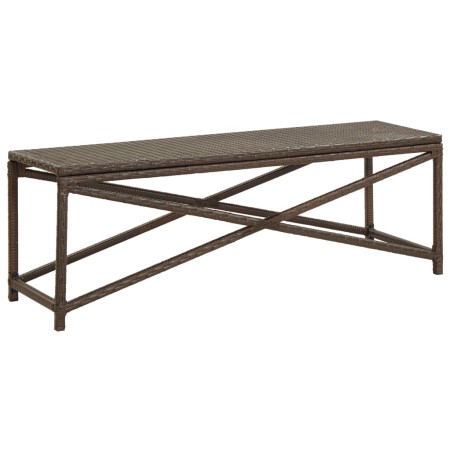Banco de jardín de ratán sintético marrón 120 cm de vidaXL, Bancos de jardín - Ref: Foro24-46212, Precio: 68,56 €, Descuento: %