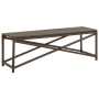 Banco de jardín de ratán sintético marrón 120 cm de vidaXL, Bancos de jardín - Ref: Foro24-46212, Precio: 68,56 €, Descuento: %