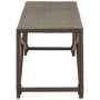 Banco de jardín de ratán sintético marrón 120 cm de vidaXL, Bancos de jardín - Ref: Foro24-46212, Precio: 68,56 €, Descuento: %