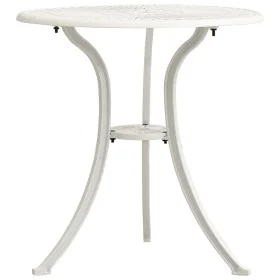Mesa de jardín aluminio fundido blanco 62x62x65 cm de , Mesas de jardín - Ref: Foro24-315581, Precio: 83,61 €, Descuento: %
