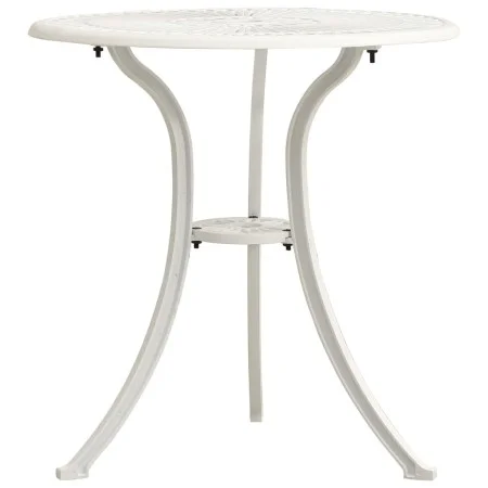 Mesa de jardín aluminio fundido blanco 62x62x65 cm de , Mesas de jardín - Ref: Foro24-315581, Precio: 83,61 €, Descuento: %