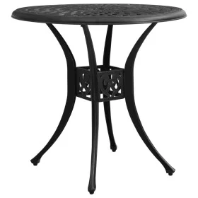 Mesa de jardín negro aluminio fundido 78x78x72 cm de , Mesas de jardín - Ref: Foro24-315583, Precio: 168,88 €, Descuento: %