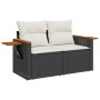 Set de sofás de jardín 11 pzas y cojines ratán sintético negro de , Conjuntos de jardín - Ref: Foro24-3227183, Precio: 616,34...