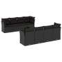 Set de sofás de jardín 8 piezas y cojines ratán sintético negro de , Conjuntos de jardín - Ref: Foro24-3249144, Precio: 598,7...