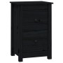Mesita de noche madera maciza de pino negro 40x35x61,5 cm de vidaXL, Mesitas de noche - Ref: Foro24-820954, Precio: 49,21 €, ...
