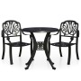 Mesa y sillas de bistró 3 piezas aluminio fundido negro de , Conjuntos de jardín - Ref: Foro24-3070572, Precio: 520,69 €, Des...