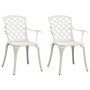 Mesa y sillas de bistró 3 piezas aluminio fundido blanco de , Conjuntos de jardín - Ref: Foro24-3070585, Precio: 505,96 €, De...