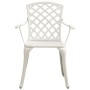 Mesa y sillas de bistró 3 piezas aluminio fundido blanco de , Conjuntos de jardín - Ref: Foro24-3070585, Precio: 505,96 €, De...