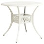 Mesa y sillas de bistró 3 piezas aluminio fundido blanco de , Conjuntos de jardín - Ref: Foro24-3070585, Precio: 505,96 €, De...