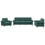Juego de sofás con cojines 3 piezas terciopelo verde oscuro de , Sofás - Ref: Foro24-3202172, Precio: 737,72 €, Descuento: %