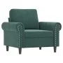 Dreiteiliges Sofaset mit dunkelgrünen Samtkissen. von , Sofas - Ref: Foro24-3202172, Preis: 725,13 €, Rabatt: %