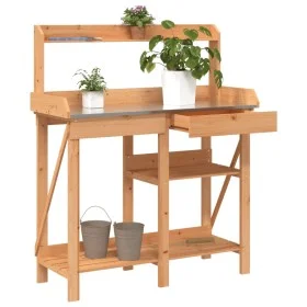 Banco para macetas con estantes madera maciza de abeto marrón de , Soportes para macetas - Ref: Foro24-368432, Precio: 107,07...