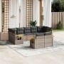 Set de muebles de jardín 9 pzas y cojines ratán sintético gris de , Conjuntos de jardín - Ref: Foro24-3227131, Precio: 549,67...