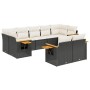 Set de sofás de jardín 8 piezas y cojines ratán sintético negro de , Conjuntos de jardín - Ref: Foro24-3227127, Precio: 524,9...