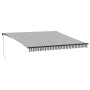 Toldo retráctil manual con luz LED antracita y blanco 400x350cm en Toldos | Comprar online en Foru.es