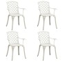 Mesa y sillas de bistró 5 piezas aluminio fundido blanco de , Conjuntos de jardín - Ref: Foro24-3070612, Precio: 744,79 €, De...