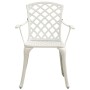 Mesa y sillas de bistró 5 piezas aluminio fundido blanco de , Conjuntos de jardín - Ref: Foro24-3070612, Precio: 744,79 €, De...