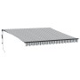 Toldo retráctil automático gris antracita y blanco 400x350 cm en Toldos | Comprar online en Foru.es