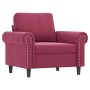 Juego de sofás con cojines 3 piezas terciopelo rojo tinto de , Sofás - Ref: Foro24-3202174, Precio: 718,47 €, Descuento: %