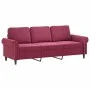 Juego de sofás con cojines 3 piezas terciopelo rojo tinto de , Sofás - Ref: Foro24-3202174, Precio: 706,36 €, Descuento: %