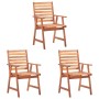 Sillas de comedor de exterior 3 uds madera maciza de acacia de vidaXL, Sillas de jardín - Ref: Foro24-46313, Precio: 203,50 €...