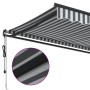 Toldo retráctil automático gris antracita y blanco 400x350 cm en Toldos | Comprar online en Foru.es