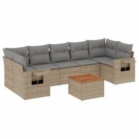 Juego de sofás jardín con cojines beige mezcla 8 pzas ratán PE de , Conjuntos de jardín - Ref: Foro24-3256808, Precio: 528,72...