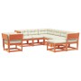 Set muebles jardín 8 pzas con cojines madera pino marrón cera de , Conjuntos de jardín - Ref: Foro24-3216952, Precio: 1,00 €,...