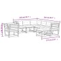 Set muebles jardín 8 pzas con cojines madera pino marrón cera de , Conjuntos de jardín - Ref: Foro24-3216952, Precio: 1,00 €,...