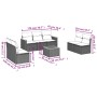 Set de sofás de jardín 8 pzas y cojines ratán sintético gris de , Conjuntos de jardín - Ref: Foro24-3258287, Precio: 438,67 €...