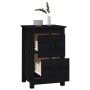 Mesita de noche madera maciza de pino negro 40x35x61,5 cm de vidaXL, Mesitas de noche - Ref: Foro24-820954, Precio: 49,21 €, ...