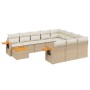 Set de sofás de jardín 11pzas con cojines ratán sintético beige de , Conjuntos de jardín - Ref: Foro24-3227206, Precio: 722,4...