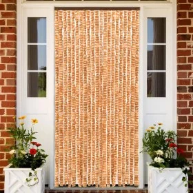Cortina antimoscas chenilla ocre y blanco 90x200 cm de , Mosquiteras para ventanas - Ref: Foro24-377400, Precio: 64,81 €, Des...