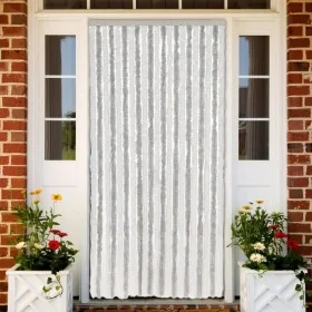 Cortina antimoscas chenilla gris claro y blanco 56x200 cm de , Mosquiteras para ventanas - Ref: Foro24-377312, Precio: 36,47 ...