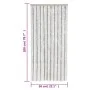 Cortina antimoscas chenilla gris claro y blanco 56x200 cm de , Mosquiteras para ventanas - Ref: Foro24-377312, Precio: 36,47 ...