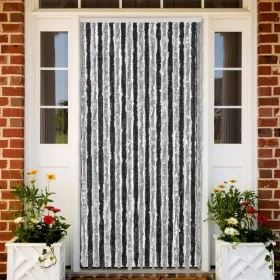 Gray and black chenille fly curtain 90x200 cm by , Mosquito nets for windows - Ref: Foro24-377327, Price: 61,12 €, Discount: %