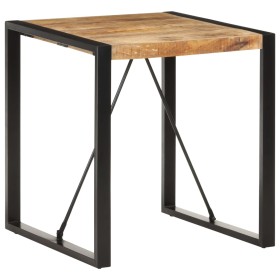 Mesa de comedor madera maciza de mango rugosa 70x70x75 cm en Mesas de comedor | Comprar online en Foru.es