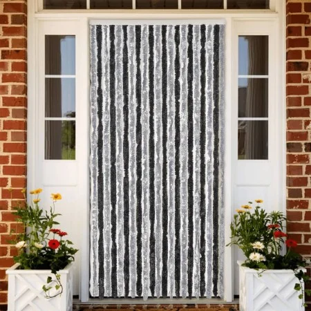Cortina antimoscas chenilla gris y negro 56x185 cm de , Mosquiteras para ventanas - Ref: Foro24-377325, Precio: 38,21 €, Desc...