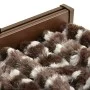Cortina antimoscas chenilla marrón y blanco 90x200 cm de , Mosquiteras para ventanas - Ref: Foro24-377392, Precio: 59,08 €, D...