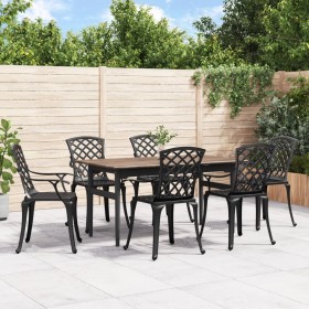 Sillas de jardín 6 unidades aluminio fundido negro de , Conjuntos de jardín - Ref: Foro24-3216320, Precio: 740,82 €, Descuent...