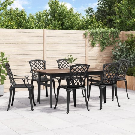 Sillas de jardín 6 unidades aluminio fundido negro de , Conjuntos de jardín - Ref: Foro24-3216320, Precio: 740,82 €, Descuent...