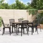 Sillas de jardín 6 unidades aluminio fundido negro de , Conjuntos de jardín - Ref: Foro24-3216320, Precio: 713,63 €, Descuent...