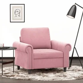 Sillón de terciopelo rosa 60 cm de , Sofás - Ref: Foro24-359512, Precio: 175,03 €, Descuento: %