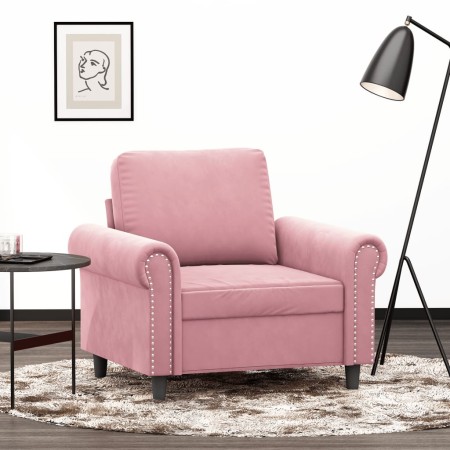 Sillón de terciopelo rosa 60 cm de , Sofás - Ref: Foro24-359512, Precio: 177,74 €, Descuento: %
