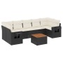 Set de sofás de jardín 8 piezas y cojines ratán sintético negro de , Conjuntos de jardín - Ref: Foro24-3256805, Precio: 494,8...