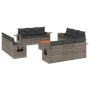 Set sofás de jardín con cojines 13 piezas ratán sintético gris de , Conjuntos de jardín - Ref: Foro24-3256830, Precio: 946,66...
