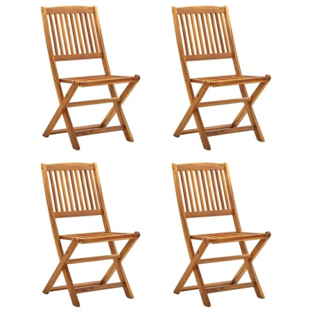 Sillas plegables de jardín 4 unidades madera maciza de acacia de vidaXL, Sillas de jardín - Ref: Foro24-46340, Precio: 194,59...