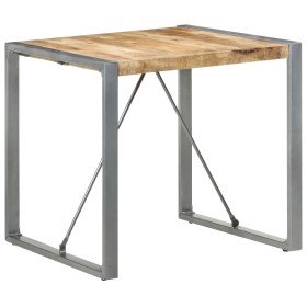 Mesa de comedor madera de mango rugosa 80x80x75 cm en Mesas de comedor | Comprar online en Foru.es